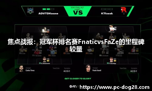 焦点战报：冠军杯排名赛FnaticvsFaZe的里程碑较量